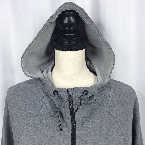 Athleta Sentry Anorak Hoodie Sweatshirt Womens Size XS Gray Full Zip Thumbholes - Picture 5 of 10